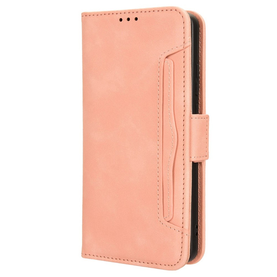Pattintható tok a Xiaomi Poco F6 Pro, Card Slot, rózsaszín