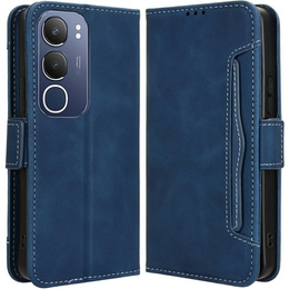 Pattintható tok a Vivo Y19s, Card Slot, sötétkék