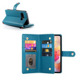 Pattintható tok a Samsung Galaxy A56 5G, Wallet Zipper Pocket, kék