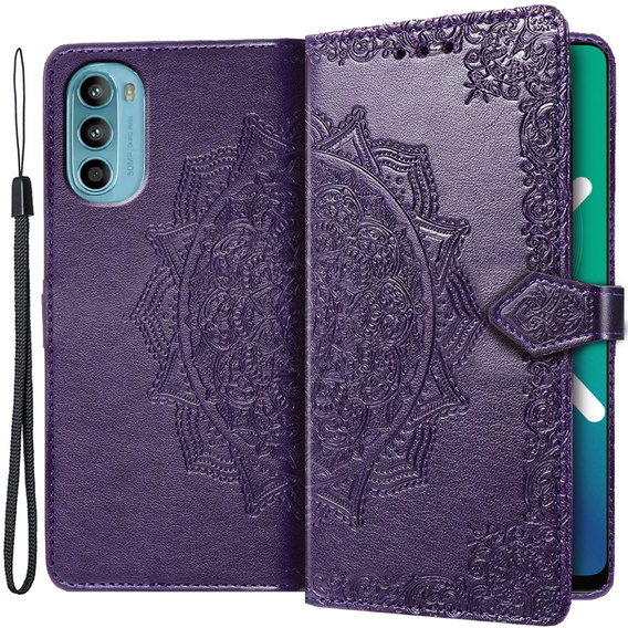 Pattintható tok a Motorola Moto G52 / G82 5G, Mandala, lila