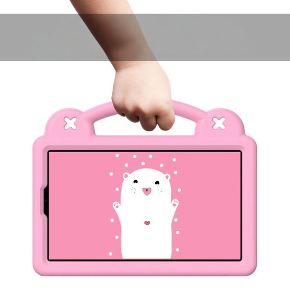 Gyermek tok Samsung Galaxy Tab A9, Cute Patterns, állvánnyal, rózsaszín