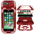 Love Mei Telefontok a iPhone 8 Plus/7 Plus, armored with glass, piros