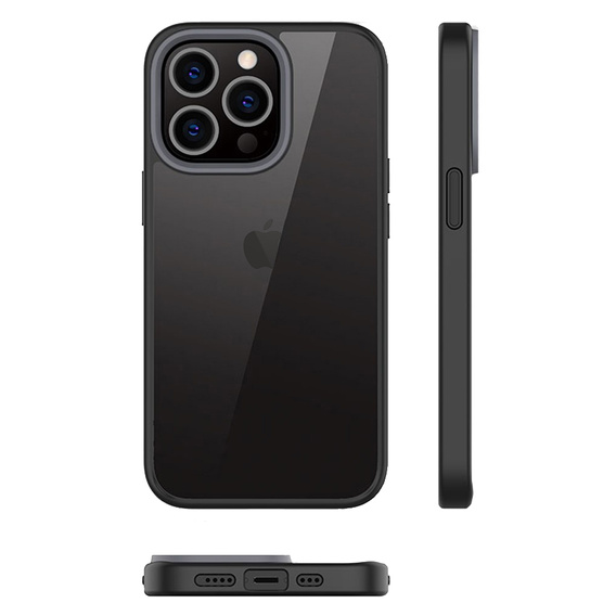 Telefontok a iPhone 13 Pro, ERBORD Hybrid Case, fekete