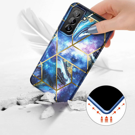 Telefontok a Samsung Galaxy S21 FE, Suritch Full Body Cosmos, kék