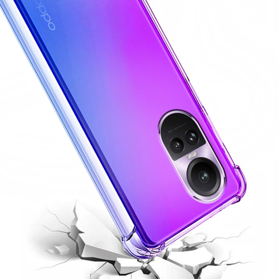Tok Oppo Reno 10 / 10 Pro, Gradient Dropproof, Lila / kék