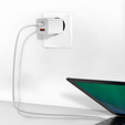 Baseus GaN2 Lite 65 W USB-C + USB-A hálózati töltő, fehér (EU)
