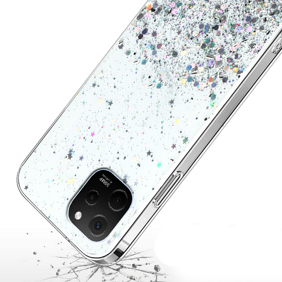 Telefontok a Huawei Nova Y61, Glittery, átlátszó