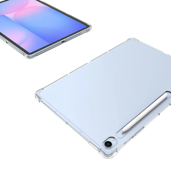 Tok Samsung Galaxy Tab S10 FE+ Plus készülékhez, szilikon, átlátszó
