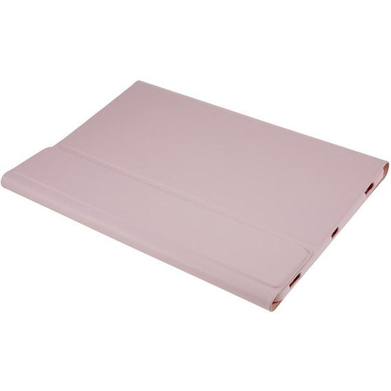 Tok + billentyűzet Galaxy Tab S7+ Plus / S8+ Plus /S7 FE T730 T733, Pen Slot, rózsaszín rose gold