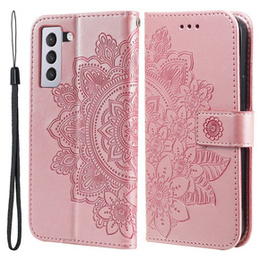 Pattintható tok a Samsung Galaxy S21 FE, Mandala, rózsaszín rose gold
