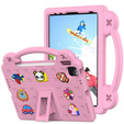 Gyermek tok iPad Air 10.9" 2022/2020 (5/4 gen.) / Pro 11" 2022/2021/2020 (4/3/2 gen.), Cute Patterns, állvánnyal, rózsaszín