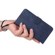 Pattintható tok a Samsung Galaxy A34 5G, Leather Wallet, sötétkék