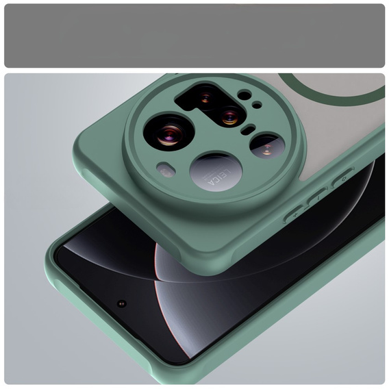 Tok Xiaomi 15 Ultra-hoz, MagSafe, ERBORD Matt Case, zöld