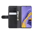 Pattintható tok a Samsung Galaxy A51, Leather Flexi Book, fekete