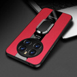 Tok Realme 12 Pro 5G / 12 Pro+ 5G, Leather Kickstand Ring, piros