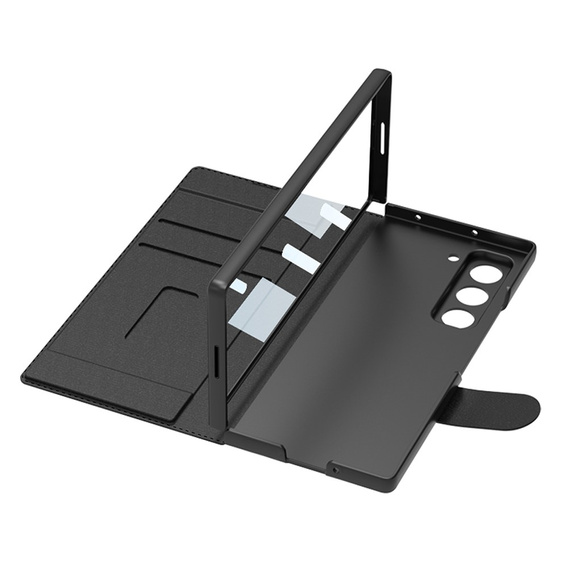 Tárca tok fekete tok patenttal Samsung Galaxy Z Fold 7 5G számára