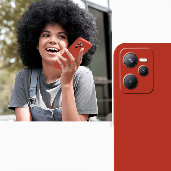 Telefontok a Realme C35, Silicone Lite, piros