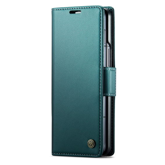 CASEME flip tok Samsung Galaxy Z Fold6 5G, Litchi Wallet, zöld