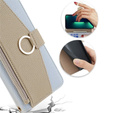 Flip tok iPhone 13, Wallet Zipper Pocket, tükörrel, kék