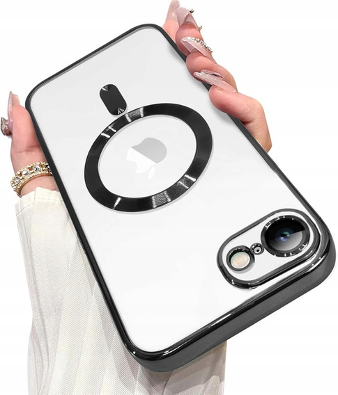 Tok iPhone 7 / 8-hoz, Electro MagSafe, fekete + üveg a képernyőhöz