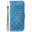 Pattintható tok a Oppo A17, Wallet mandala, kék