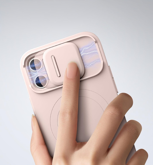 Tok iPhone 12 / 12 Pro készülékhez, Suritch Shockproof, MagSafe, rózsaszín