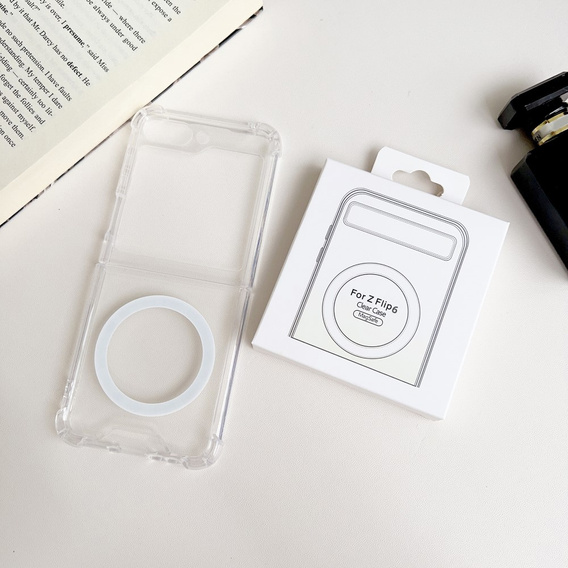 Telefontok a Samsung Galaxy Z Flip7 FE / Z Flip6, Dropproof MagSafe, átlátszó