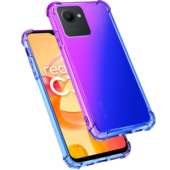 Tok Realme C30 / Narzo 50i Prime, Gradient Dropproof, Lila / kék