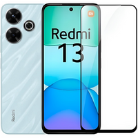 3D edzett üveg Xiaomi Redmi 13 készülékhez, fekete keret