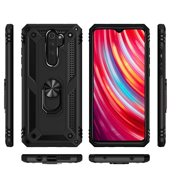 Páncélozott telefontok a Xiaomi Redmi Note 8 Pro, Nox Case Ring, fekete