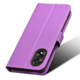 Pattintható tok a Oppo A38 4G / Oppo A18 4G, Wallet Smart Magnet, lila