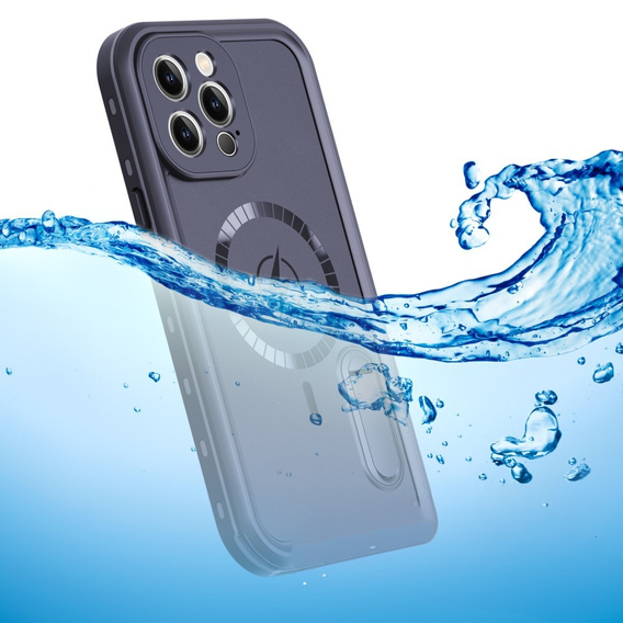 Vízálló tok iPhone 13 Pro Max, Redpepper, MagSafe-hoz, fekete