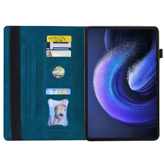 Tok Xiaomi Pad 6, Classic, tolltartóval, kék