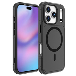 MagForce tok iPhone 17 Pro készülékhez, MagSafe, páncélozott, fekete