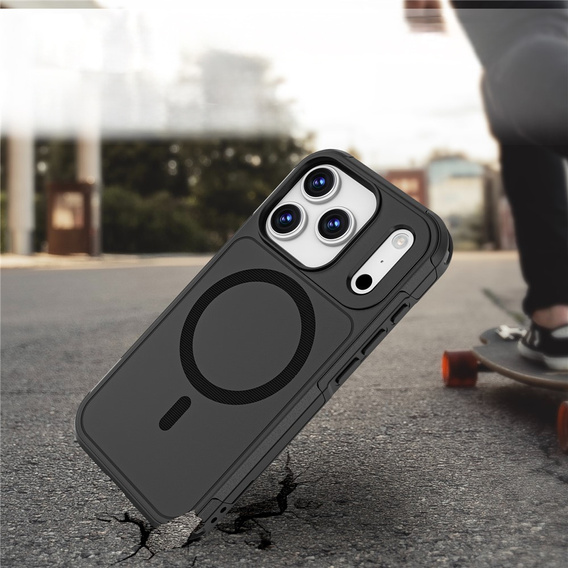MagForce tok iPhone 17 Pro Max készülékhez, MagSafe-hoz, páncélozott, fekete
