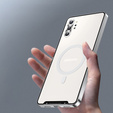 Kameravédő tok Samsung Galaxy Note 10+ Plus, CamShield MagSafe, átlátszó / ezüst