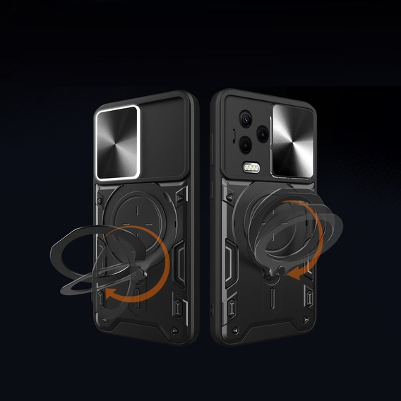 Páncélozott tok Infinix Note 12 2023, CamShield Slide, fekete