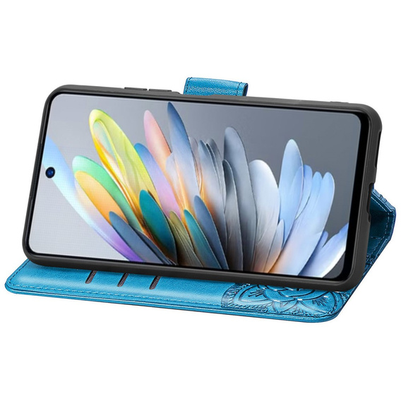 Pattintható tok a Motorola Moto G15 / Motorola Moto G15 Power, Butterfly, kék