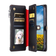 Pattintható tok a Xiaomi Redmi 14C / Xiaomi Poco C75, Wallet Zipper Pocket, fekete