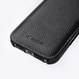 MELKCO flip tok iPhone 16-hoz, bőr, flip, fekete