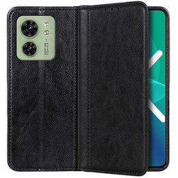 Telefontok a Motorola Edge 40 5G, Wallet Litchi Leather, fekete