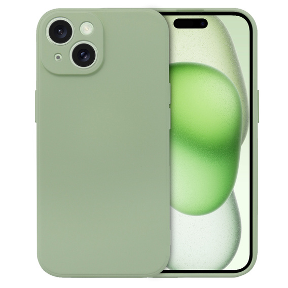 Telefontok a iPhone 15 Plus, Silicone Lite, zöld
