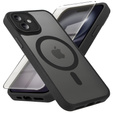 Tok iPhone 16-hoz, MagSafe, ERBORD Matt Case, fekete + képernyőüveg