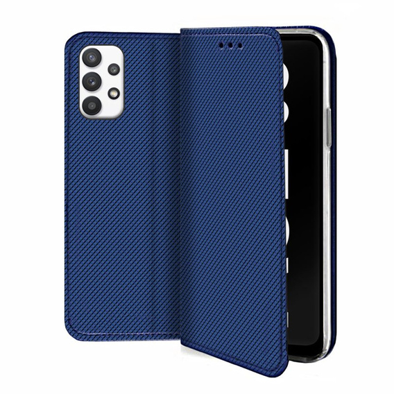 Pattintható tok a Samsung Galaxy A32 5G, Wallet Smart Magnet, sötétkék