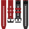 Szilikon pánt Garmin Fenix 7 / Forerunner 965 / 955 / 945 / 935, piros / fekete