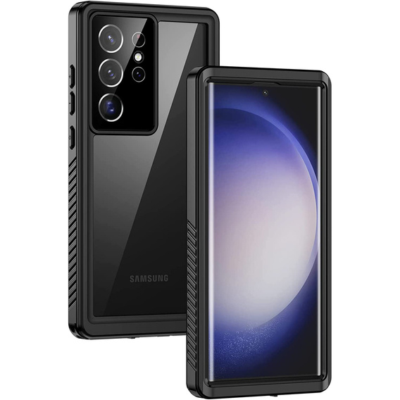 IP68 vízálló tok a Samsung Galaxy S23 Ultra, fekete