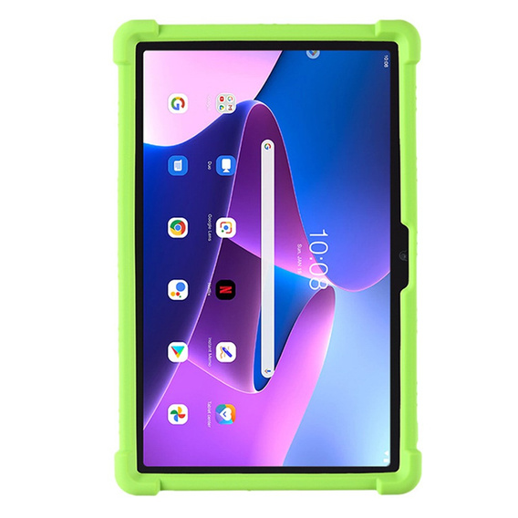 Szilikon tok Lenovo Tab M10 Plus 10.6 Gen 3 TB-125F TB-128F, Impact, páncélozott, zöld