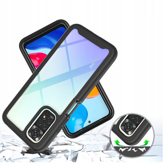 Tok Xiaomi Redmi Note 11 Pro / Pro 4G készülékhez, Shockproof, fóliával, kék