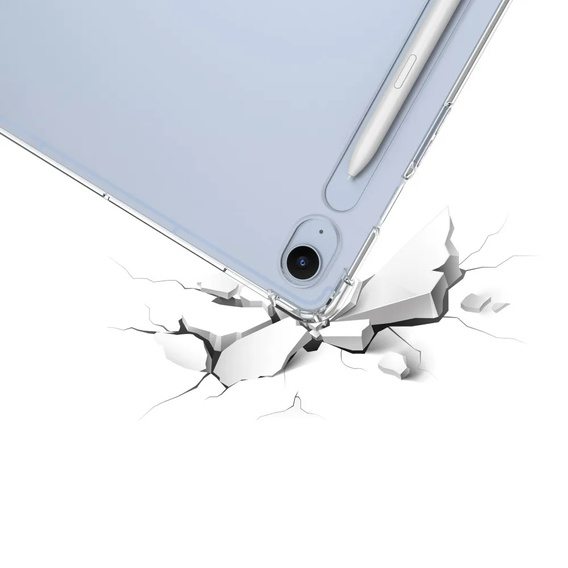 Tok Samsung Galaxy Tab S10 FE+ Plus készülékhez, szilikon, átlátszó