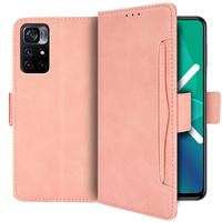 Pattintható tok a Xiaomi Poco M4 Pro 5G / Redmi Note 11S 5G, Card Slot, rózsaszín